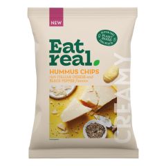 Eat Real Italian Cheese & Black Pepper Hummus Chips 110g