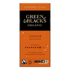 Green & Black's Organic Smooth 50% Cocoa Ginger Dark Chocolate Bar