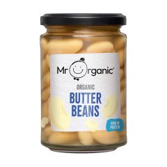 Mr Organic Giant White Butter Beans in Glass Jar