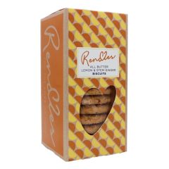 Rendles All Butter Lemon & Stem Ginger Biscuits