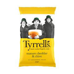 Tyrrells Mature Cheddar & Chive Crisps 150g