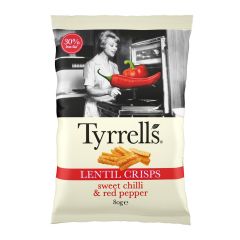 Tyrrells Sweet Chilli & Red Pepper Lentil Crisps 80g